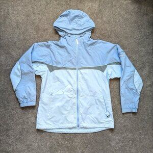 Columbia lightweight blue rain jacket women's Large